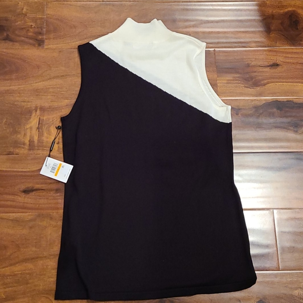 Calvin Klein Colorblock mockneck Top - Picture 7 of 7